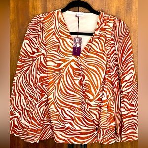 Blouse - Crossover - sheer sleeves NEW